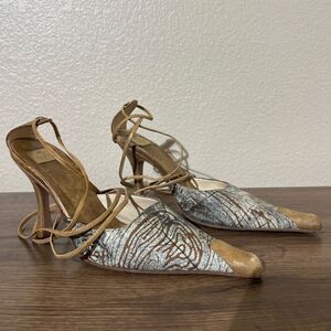 Y2K Giorgio Fabiano Elegant Brown and Cream Women's Heels